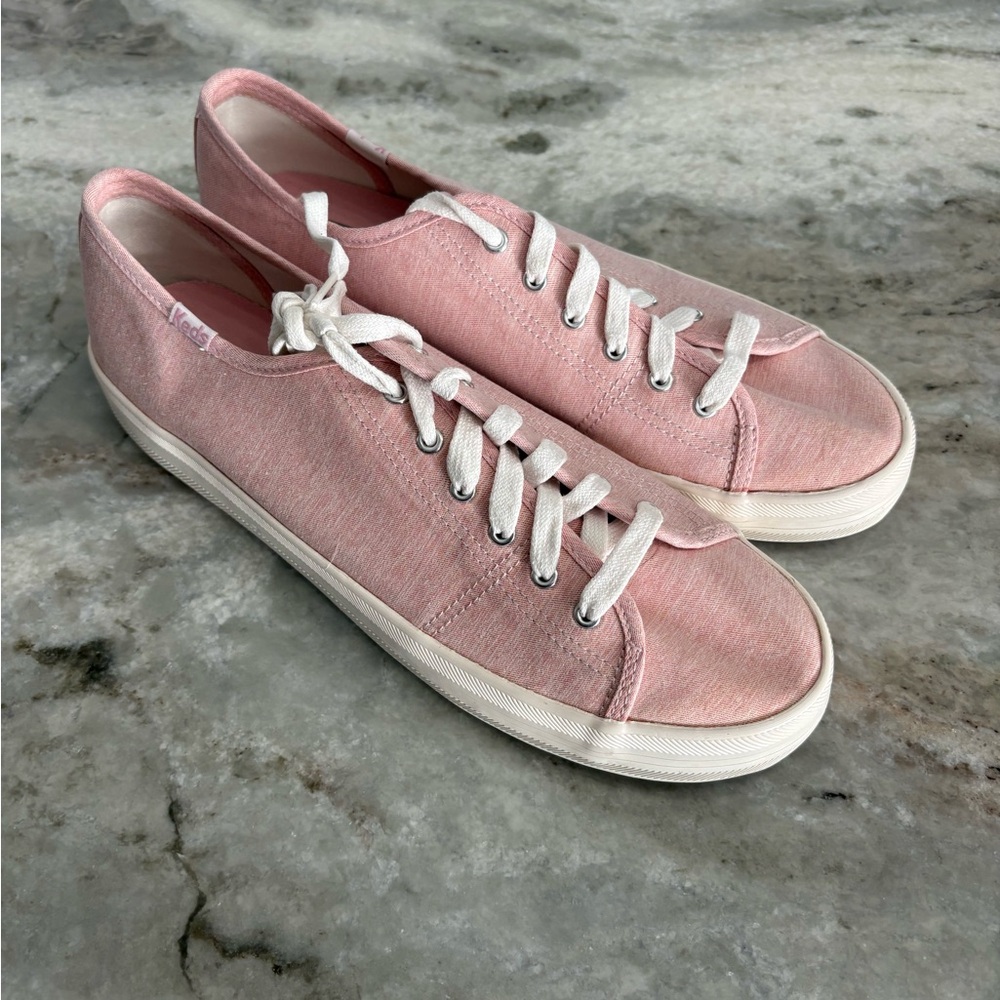 Keds Kickstart Light Pink Canvas Sneakers, Women Size 9.5